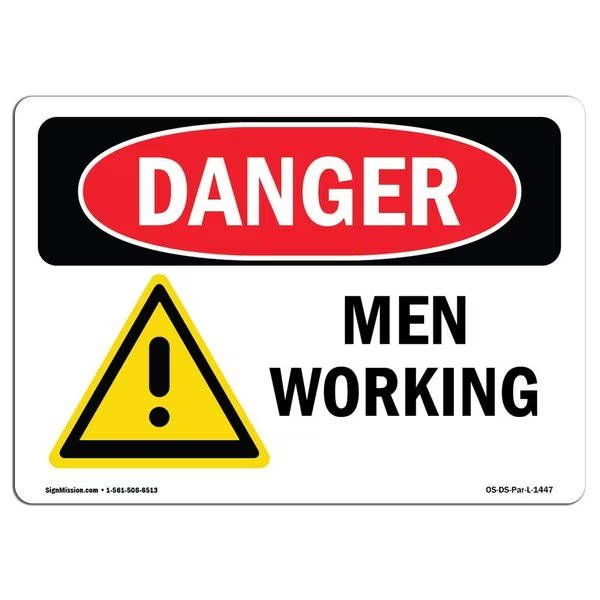 Safety Sign, OSHA Danger, 12